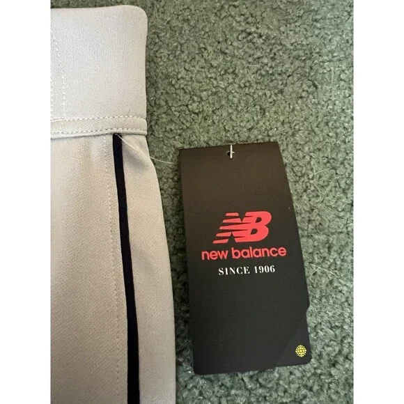 New Balance Grey Adversary 2 Blue Piped Baseball Pants Mens Medium NWT BMP216